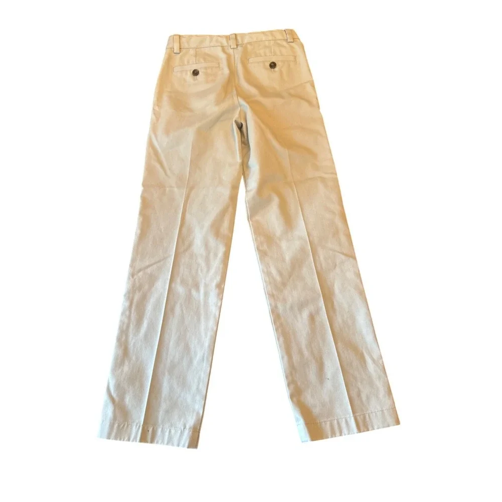 Brooks Brothers Boys Beige Cotton Pants Size 10 Classic Fit Freppy Church School